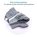 BERING Women's Athletic Running Cushioned Ankle Socks, Size 6-9, Grey, 6 Pairs
