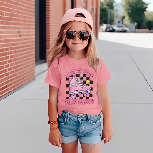 Image of First Day of School Outfit for Girl Rollin Into First Second Third Grade Shirt 1st 2nd 3rd Back to School T-Shirt Top