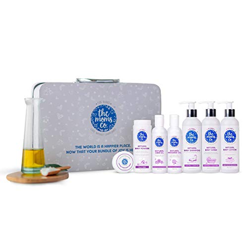 The Moms Co. Everything for Baby with Suitcase Gift Box and 7 Skin and Hair Care Baby Products