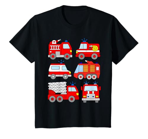 Tee Shirt Camion de Pompier Bebe Voitures de Pompiers T-Shirt