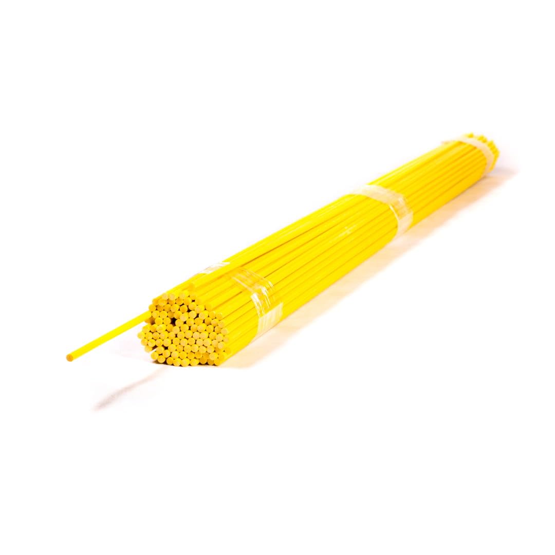 Pręty z włókna szklanego ŻÓŁTE - 150cm - 8mm - 100 sztuk