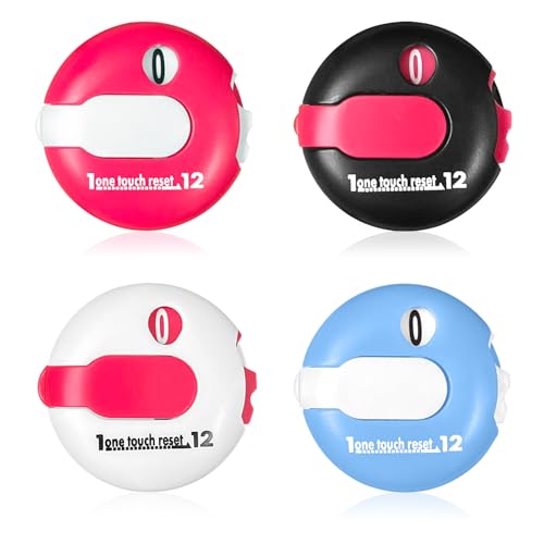 Chairleiro 4-Piece Set of Golf Score Counter -4-Color Compact Ball