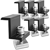 Isrcivcs 6 Pezzi Staffa a Z di Montaggio per Pannello Solare 30mm in Lega Alluminio Set, s...