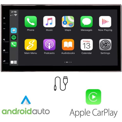 6.8” Double Din Car Stereo Kit For Dodge Ram Truck Dash Kit, Touch Screen Radio, Apple Carplay, Android Auto, Bluetooth, Rear Camera Input, Dash Kit, Antenna Adapter (Black 2006-2008 Ram Truck) #TOP2