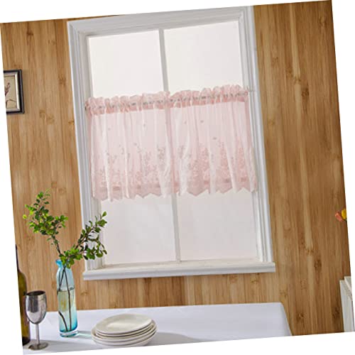 Cortina corta de encaje transpirable para ventanas de cocina luminosas pack de 3 piezas 6