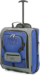 Aerolite MiniMAX 45x36x20 Kids EasyJet Maximum Size Cabin Hand Luggage 30L Under Seat Trolley Children Backpack Carry On Cabin Hand Luggage Bag Junior Toddler with 2 Year Warranty Blue