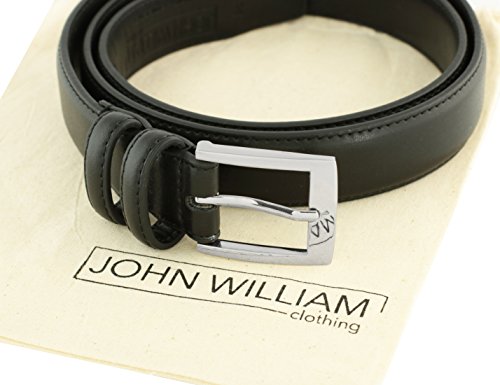 John William Leather Belts For Men - Mens Brown & Black Belt - Dress Casual Men's Belt in Gift Bag2