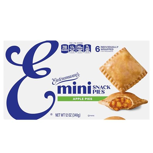 Entenmann’s Minis Apple Snack Pies, Box of Apple Pies, 12 oz, 6 Count