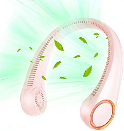Portable Neck Fan, Hands Free Bladeless Fan, 360° Cooling Persona...