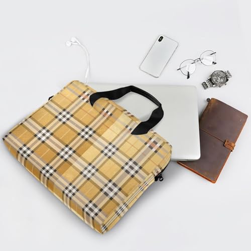 Bolsa para portátil 15.6" con asa y correa negro blanco oro miniatura 7