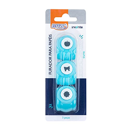 Furador de Papel e Eva 10mm BRW Cute (Maçã, Laço, Flor)