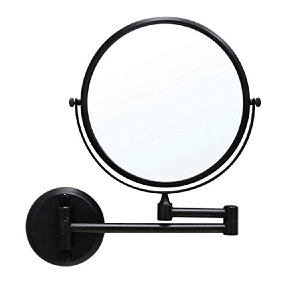 Miroir de maquillage mural rond 20 cm double face grossissement 3x