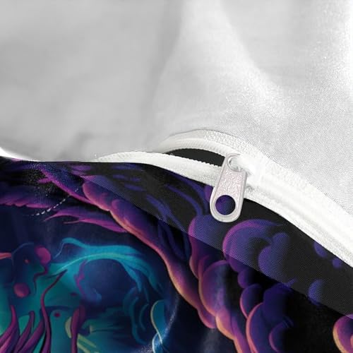Housse de couette confortable imprimé en 3D pixel fermeture éclair - 8