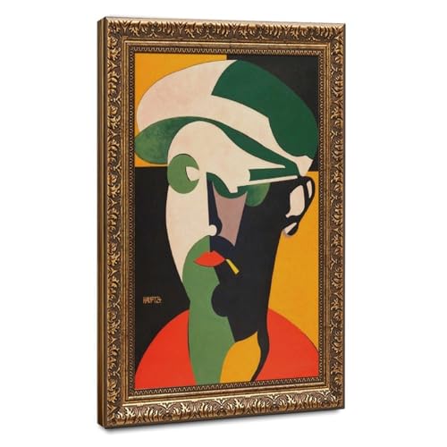 Impression sur toile de Karl Hermann Haupt décoration de bureau cadre suspendu 61x91 cm