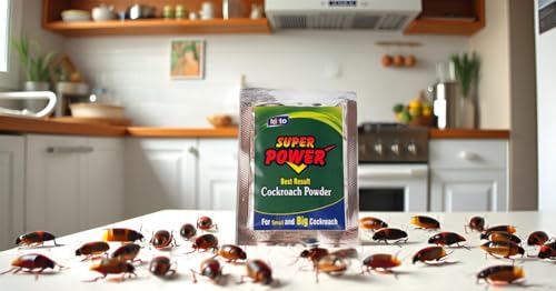 Image of KITTO - Super Power Cockroach Organic Powder inchGuaranteed effect inch Pack Of 4 (4 x 10 g)