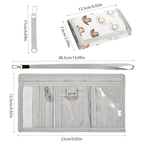 ALAZA Kids Wallets for Boys Girls Toddler Trifold Wallet Children Small Cowboy Hat with Zipper Coin Pocket3