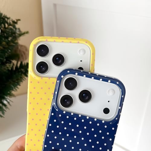 Yeddabox for iPhone 17 Pro Case Cute Polka Dot Phone Case Soft TPU Slim Shockproof Phone Cover for Women Girls, Red by Yeddabox - Used condition - Image 3