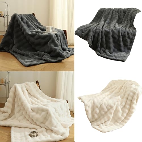 Plaid en peluche chaude et ensemble de coussin pour décoration - 3