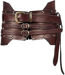 Heavy Armor Belt Medieval Steampunk Dress Up Belt Medieval Heavy Duty Armor Belt Adjustable Decorative Waistband Drama Props Vintage Knight Armor Belt for Medieval Cosplay