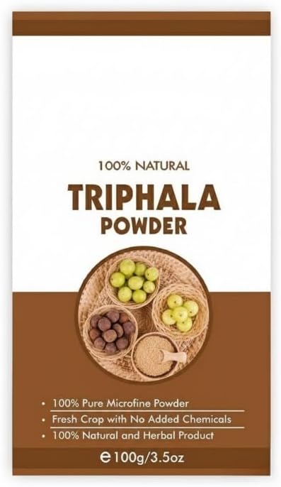 100 Pure Triphala Powder for Skin, Organic Triphala Powder for Hair, Face, No Added Chemicals, 100 Grams