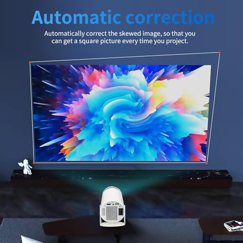 Game Projector with Android 13, 5G WiFi & Bluetooth 5.3, 4K 1080P Portable Projector, 350 ANSI Lumens, Auto Focus & Keystone, 180° Rotatable for Home Theater, Outdoor, and Gaming - Image 4