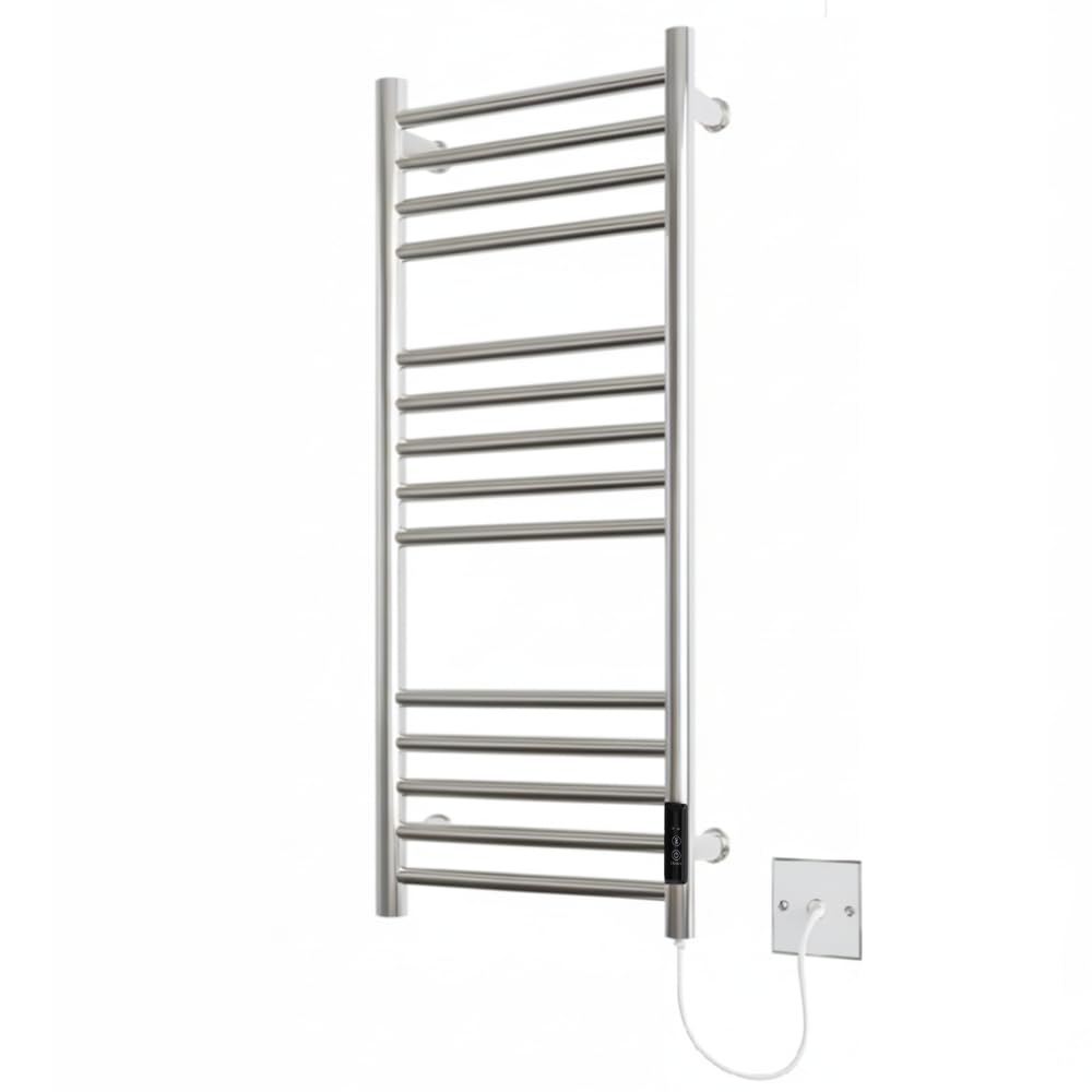 Manissa Siena Stainless Steel Electric Heated Towel Rail 300mm W x 720mm H
