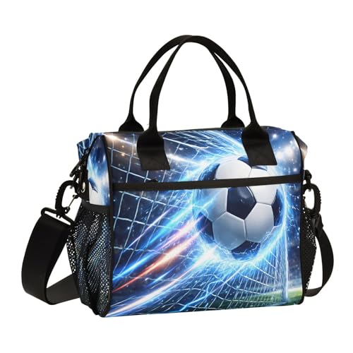 STAYTOP Insulated Lunch Bag with Soccer Ball Design