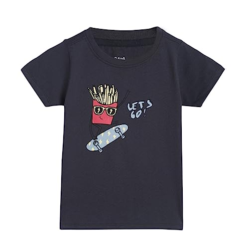 Image of miniklub Boys Round Neck Short Sleeve Knitted Cotton T-Shirt (Pink Color)
