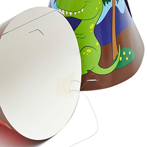 Dinosaur Birthday Party Cone Hats (5 X 7 In, 24 Pack) Blue #TOP7