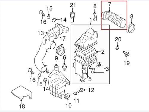 image for NOVAPARTS Air Cleaner Intake Outlet Hose Tube Duct 13881-54G40 for 200
