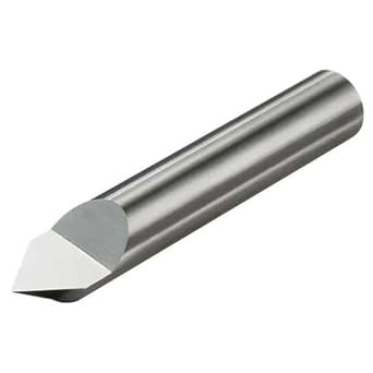 Micro 100 RTC-250-1 Engraving Cutter - Tipped Off - Single Ended, 30 Included Angle, 1/4" Shank Dia, .004" Offset, 1/2" Split Length, 2-1/2" OAL, Uncoated