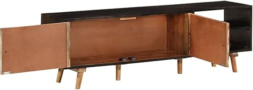 Miniatura 4 de Armario de TV, armario de TV de esquina de madera, mueble de TV para sala de estar, gabinete de TV de perfil bajo, adecuado para dormitorio, sala de