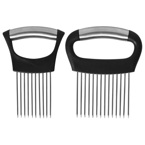 Porta Fette di Cipolla in Acciaio Inossidabile,Nuovo Porta Cipolle per Affettare,Affettatrice per Limone,Tagliaverdure,Utensile per Tagliare Patate,Utensili da Cucina per la Casa (2 Pcs)