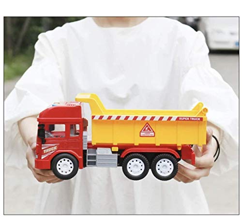 Image of Plastic Big Size Pull Back Vehicles Dumper Truck, Friction Power Toy Trucks for 3+ Years Old Boys and Girls, Light & Sound Toy for Kids - Pack of 1
