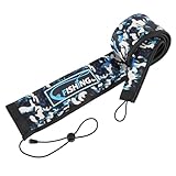 KPEPIX Lightproof Neoprene Fishing Rod Sleeve - Fishing Rod Cover for Storage & Transportation - Puncture Resistant Rod Sock for Casting, Trolling, Spinning Rods (Blue Camo, 65in)