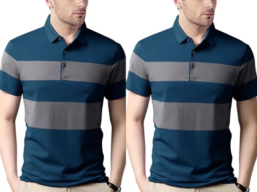 Image of Nobel Monk Men's Regular Fit Polo T Shirt |Half Sleeves |Collar Tshirts |Casual T-Shirt for Men