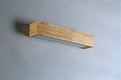 Lámpara LED de estilo japonés moderno aplique de pared de madera para espejo de baño nórdico 4
