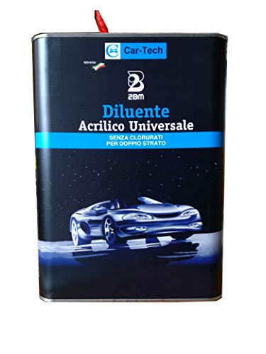 Diluyente acrílico universal medio sin clorados para doble capa 2BM | Disolvente pinturas carrocerías | Dilución de pinturas acrílicas para industrias metálicas y carrocerías | Lata 5 l