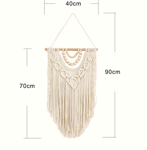 Simpless Macrame Wall Hanging Boho Macrame Tapestry Woven Home Decor Wall Pediment - Beautiful Apartment Bedroom Dorm Room Decoration (15.7” W×27.5” L) #TOP5