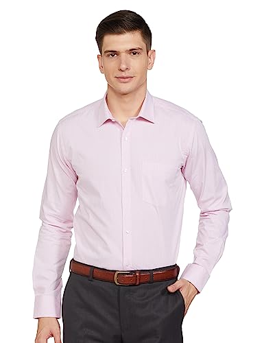 Image of Park Avenue Men's Pure Cotton Structure Pattern Slim Fit Semi Cutaway Collar Full Sleeve Formal Shirt
