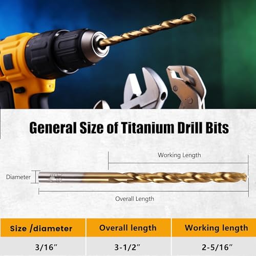 Mulwark MLK M35 15 Piece Cobalt Drill Bit Set - Titanium Nitride Coated Metal Jobber Drill Bit Set thumb #1