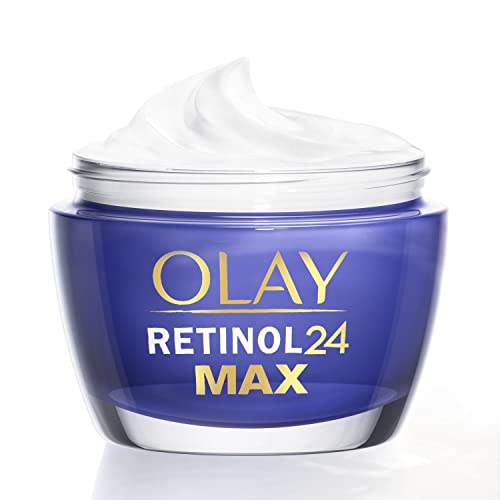 Olay Regenerist Retinol24 MAX Noche Crema Facial Sin Perfume, con Retinol, Hidrata, Suaviza, Ilumina, 50 ml