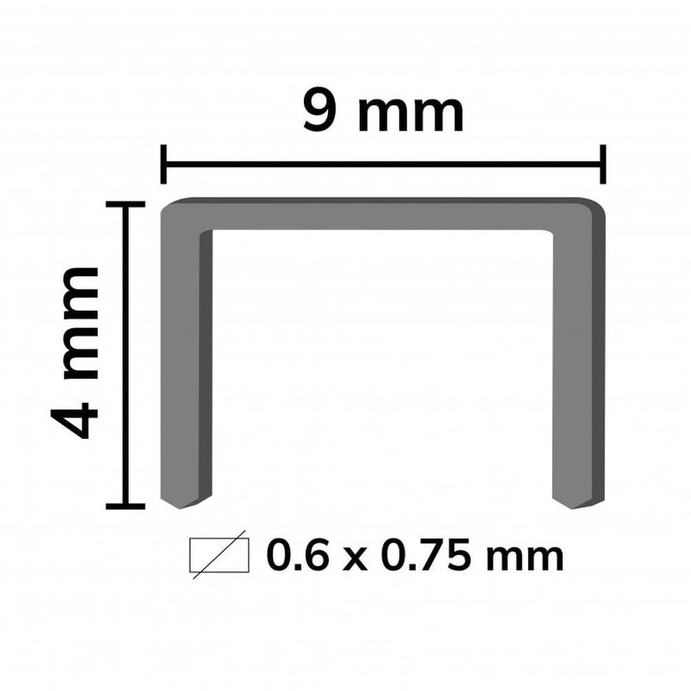 20.000 graffette zincate V-04-9x4x0.6x0.75 mm - D-Work