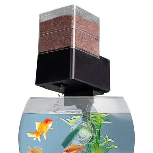 Versatile Feeding Solution: With push button ease and adjustable portion control, the fish feeder supports versatile pet feeding while enhancing water quality by delivering the right amount of food, perfect for turtles in both indoor aquariums and outdoor habitats