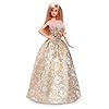 Barbie Signature 2025 Holiday Blonde Fashion Doll Wearing Silver & Gold Gown, Seasonal Collector in Displayable Packaging & Stand #1