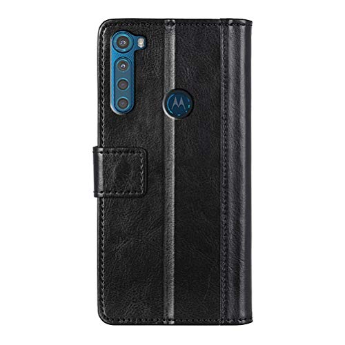 UKDANDANWEI Capa One Fusion+, capa flip elegante de couro PU com compartimentos para cartões, fecho