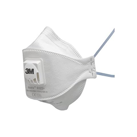 3M 9322+ Aura FFP2 Ventil Einweg-Atemschutzgerät Masken, 10 Stück Cover