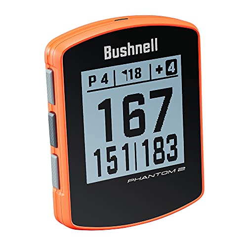 Bushnell Phantom 2 (Neon Orange) Gps Golf Handheld Power Bundle | With Playbetter Portable Charger | Distance Rangefinder Device | Built-In Magnetic Mount, 38,000+ Courses, Accurate Distances #TOP2