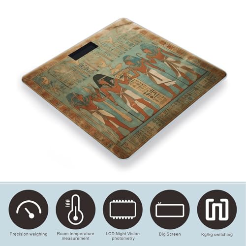 Báscula digital para baño con pantalla LCD, vidrio templado miniatura 3
