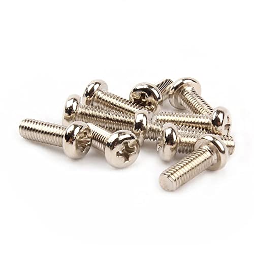 Viti autofilettanti 50-100 viti elettroniche GB/T818 nichelate a croce a croce Phillips a testa tonda PM viti M1.4 M1.7 M2 M2.5 M3 M4 M5 Vite Deck (3 mm, M5 (50 pezzi)